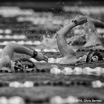 Swimmers at the 2016 Spring Fever Triathlon in Jenks, Oklahoma